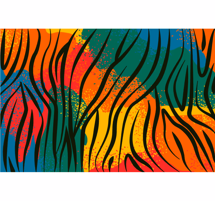 Raambekleding slaapkamer dierenprint afrika - TenStickers
