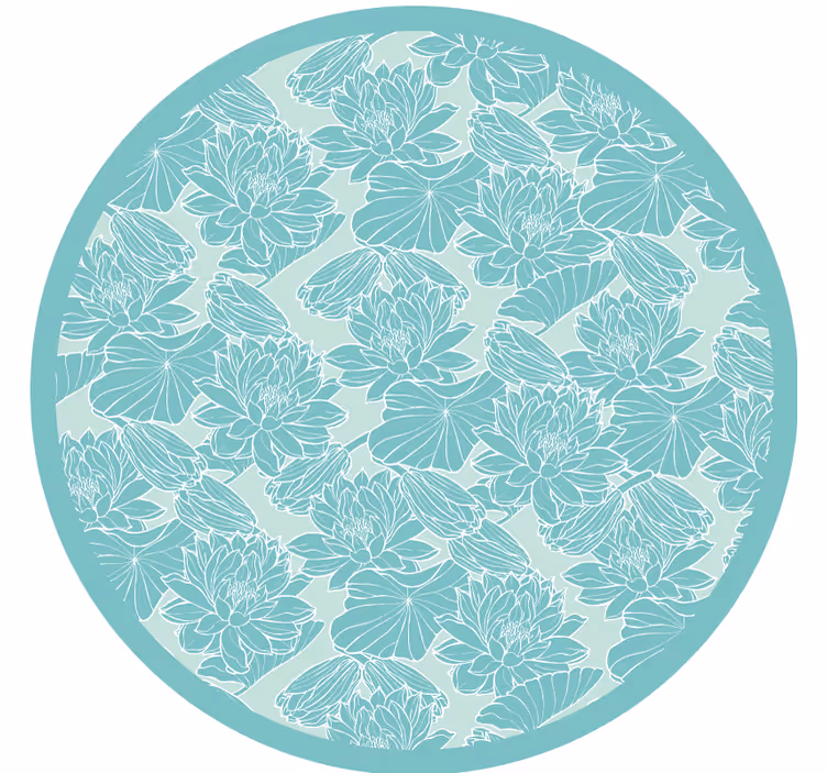 Raambekleding slaapkamer lotus schets - TenStickers