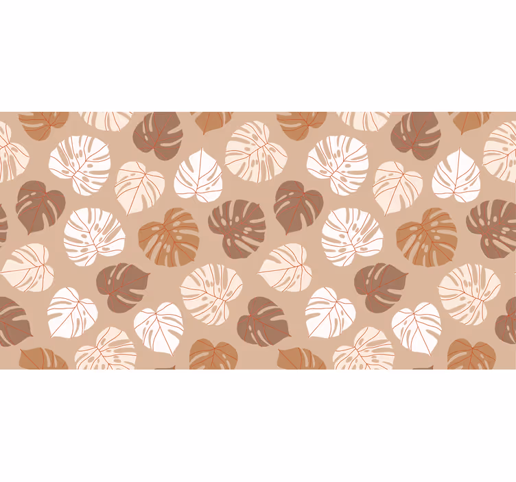 Raambekleding slaapkamer beige tropische planten - TenStickers