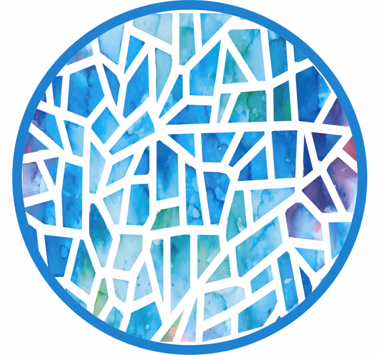 Raambekleding slaapkamer mosaic ontwerp - TenStickers