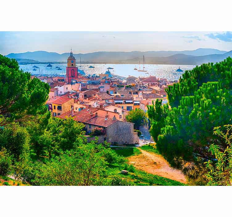 Rolgordijn woonkamer saint-tropez - TenStickers