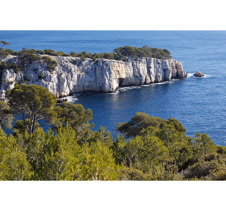 Rolgordijn woonkamer calanques van marseille - TenStickers