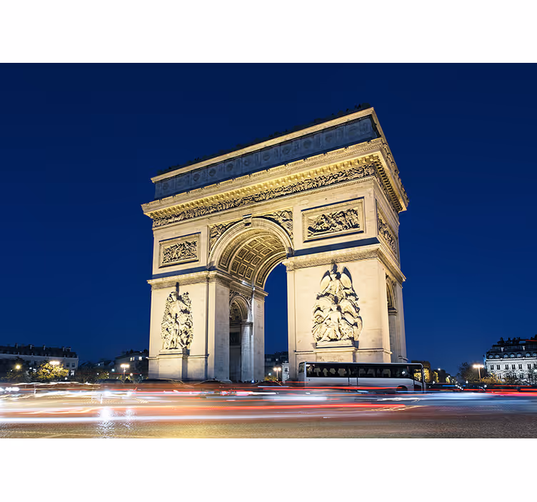Rolgordijn woonkamer arc de triomphe parijs - TenStickers