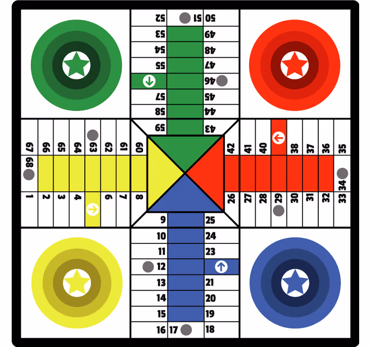 Rolgordijn kinderkamer parchis hame - TenStickers