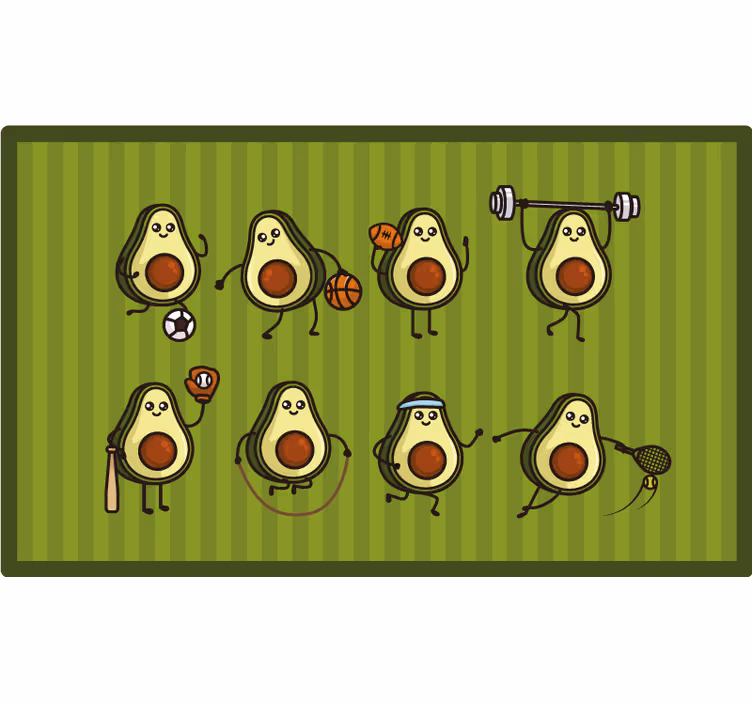 Rolgordijn kinderkamer anime avocado's - TenStickers