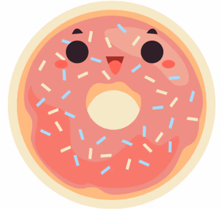Rolgordijn kinderkamer anime donuts - TenStickers