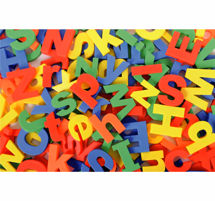 Rolgordijn kinderkamer met alfabet letters - TenStickers