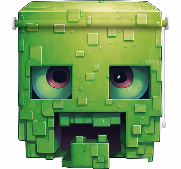Rolgordijn kinderkamer creepy pixel art figuur - TenStickers