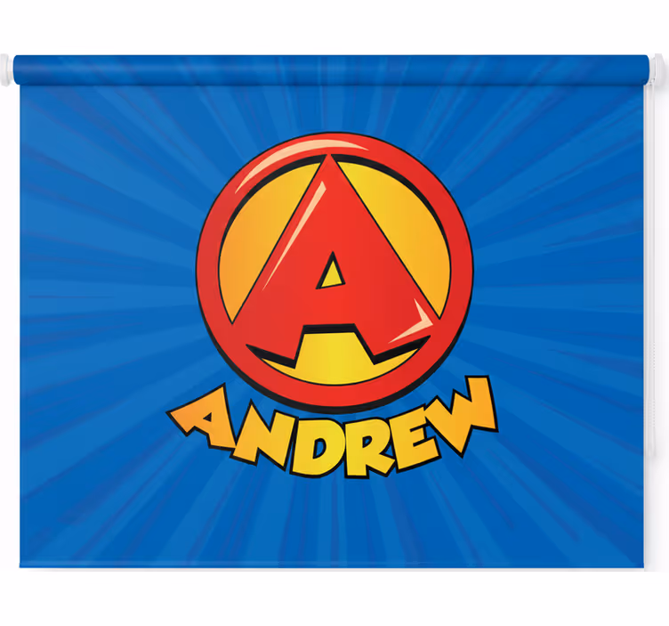 Rolgordijn kinderkamer super initiële letter - TenStickers