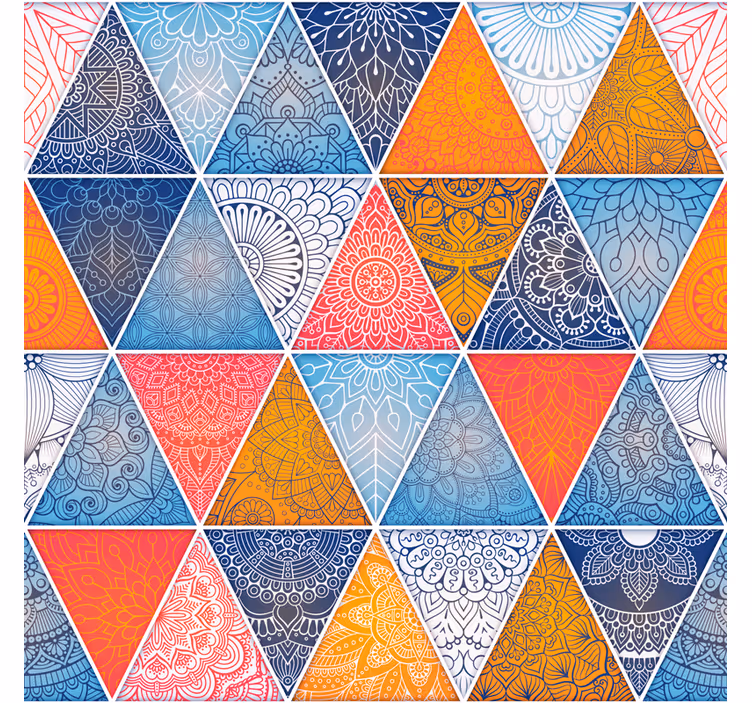 Rolgordijn tienerkamer geometrische mandala - TenStickers
