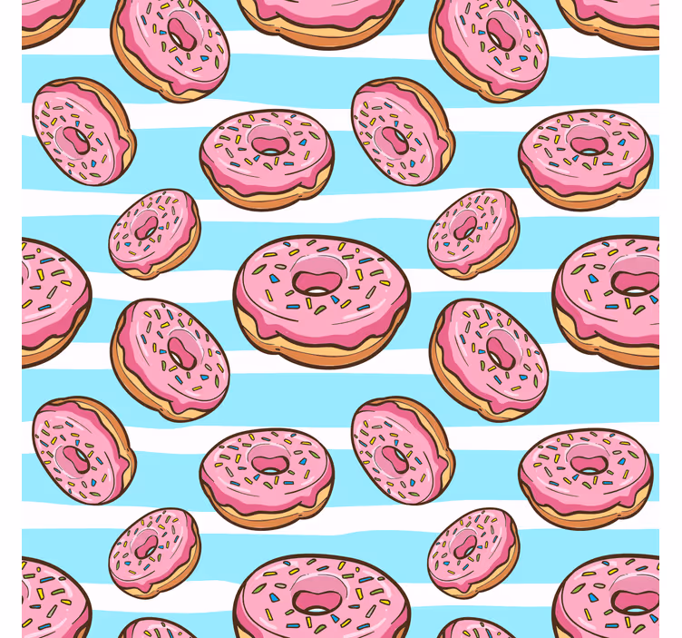 Rolgordijn tienerkamer geen zorgen wees blij met donut - TenStickers