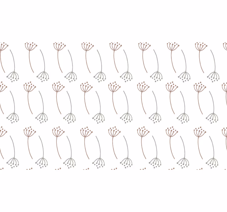 Wit rolgordijn met pastel paardenbloemen design - TenStickers