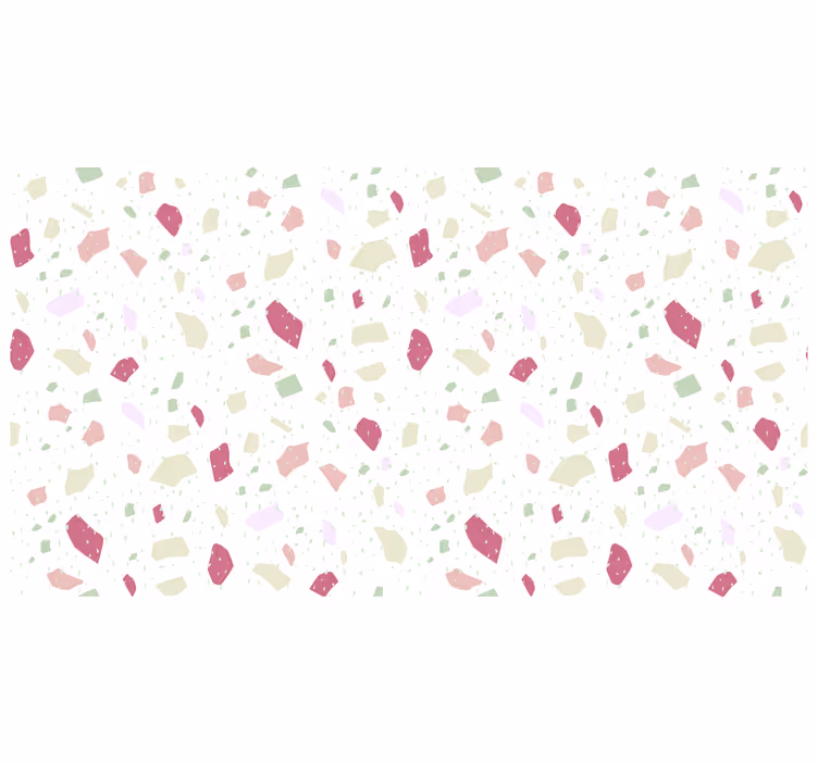 Wit rolgordijn pastel onregelmatig terrazzo - TenStickers