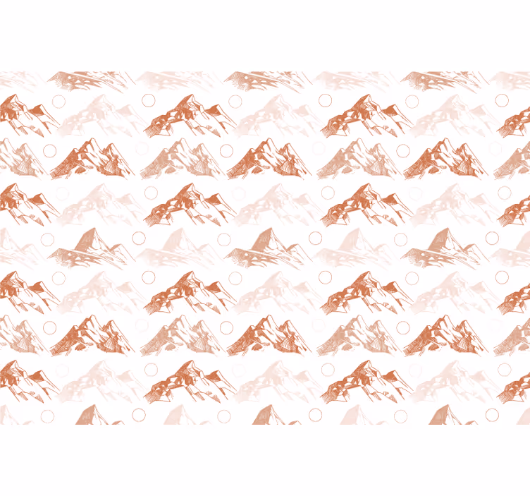 Wit rolgordijn terracotta bergen patroon - TenStickers