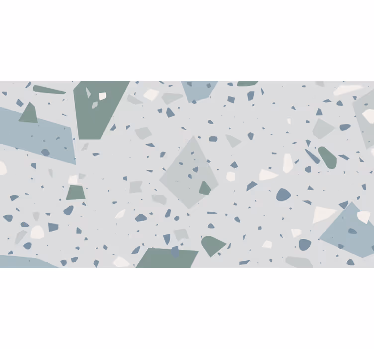 Raambekleding badkamer blauw en wit terrazzo - TenStickers