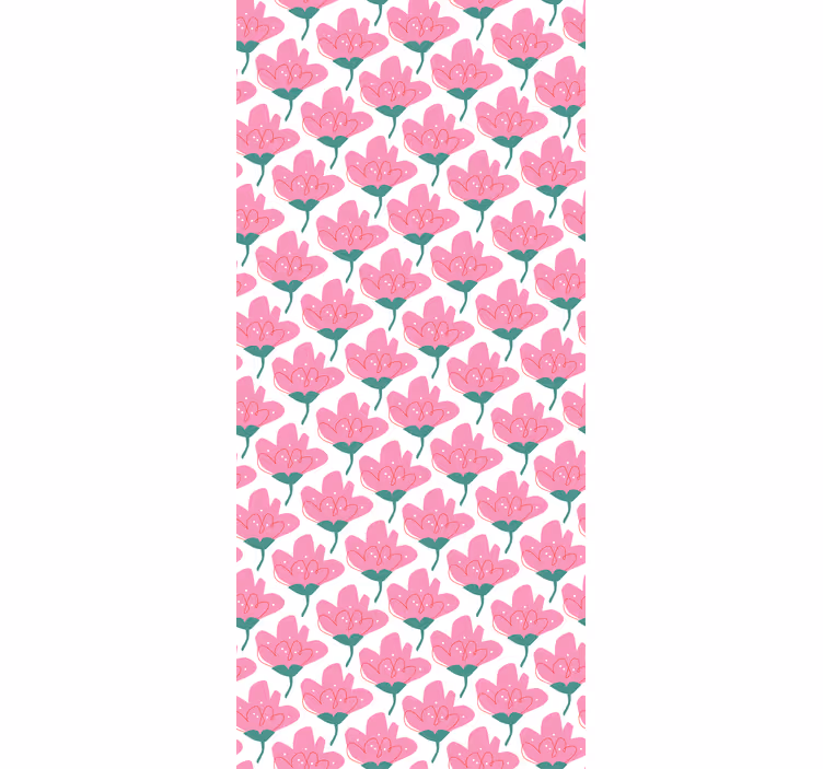 Rolgordijn bloemen roze bloemen - TenStickers