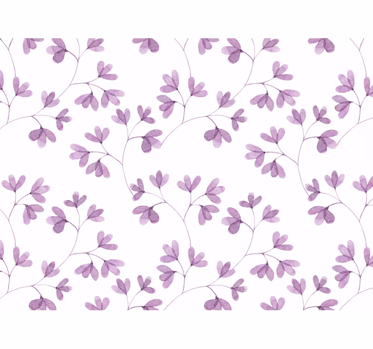 Rolgordijn bloemen paarse print - TenStickers