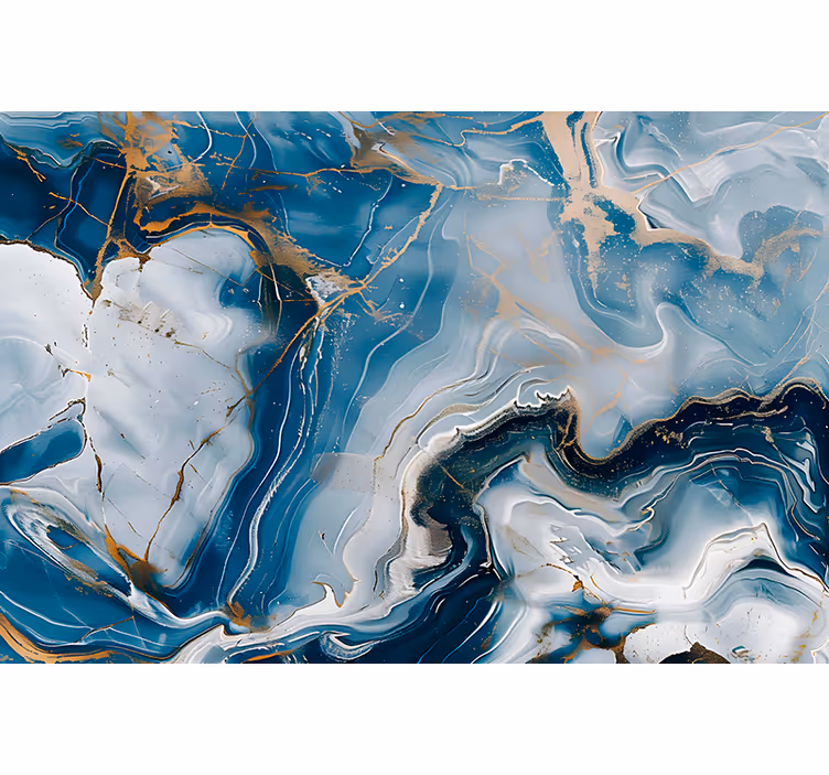 Rolgordijn textuur en patroon marineblauw en wit - TenStickers