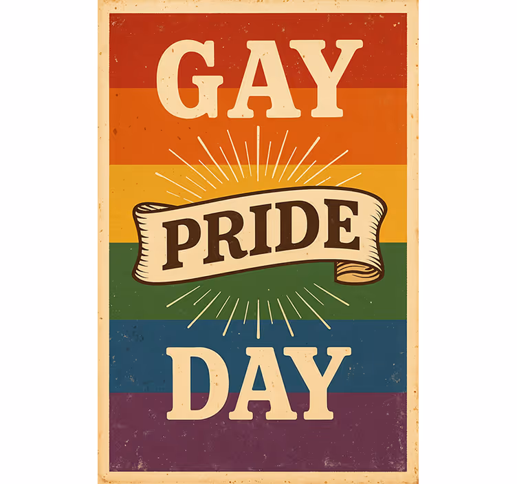 Rolgordijn met tekst gay pride dag - TenStickers