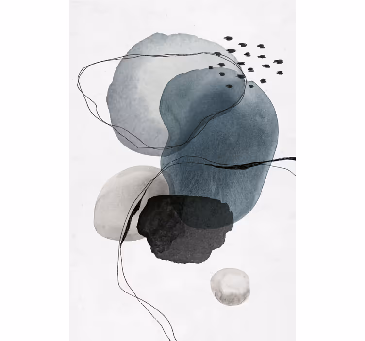Rolgordijn kantoor abstracte vormen - TenStickers
