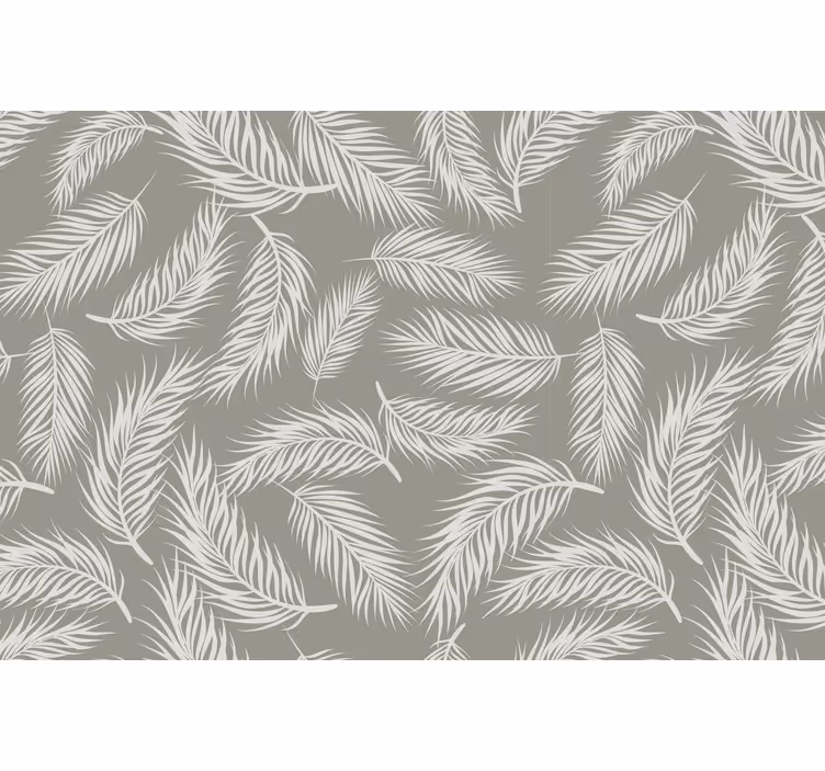 Rolgordijn grijs tropisch beige hamptons patroon - TenStickers