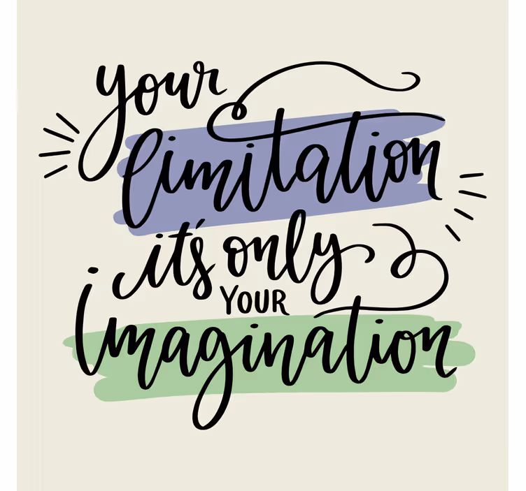 Rolgordijn kantoor handgetekende motivatie quotes - TenStickers