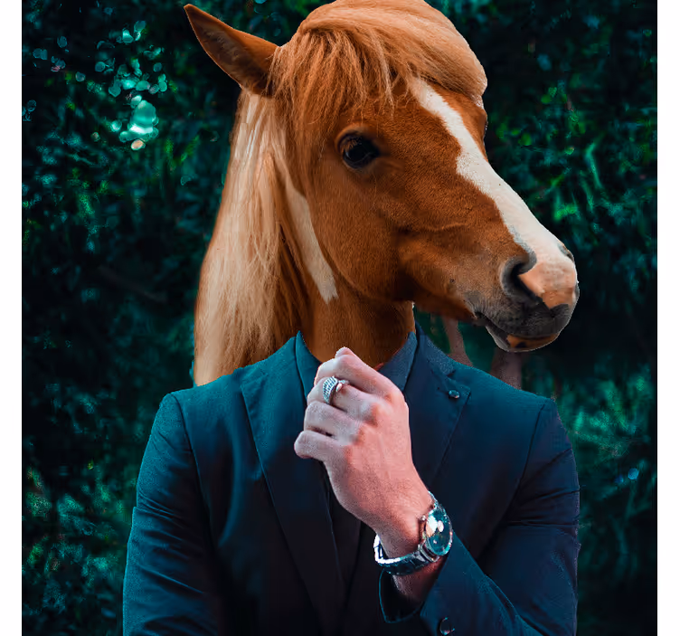 Rolgordijn kantoor mister paard - TenStickers