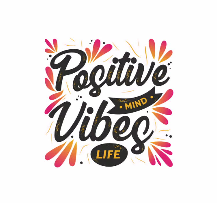 Rolgordijn kantoor positieve geest positieve vibes - TenStickers