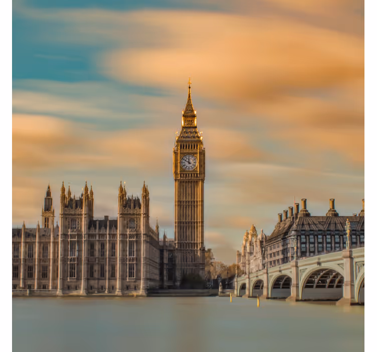 Rolgordijn kantoor london big ben moderne fotografie - TenStickers