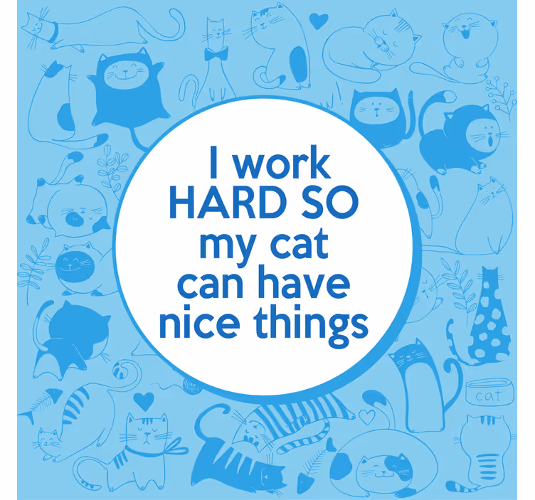 Rolgordijn kantoor motivational huisdier quote - TenStickers