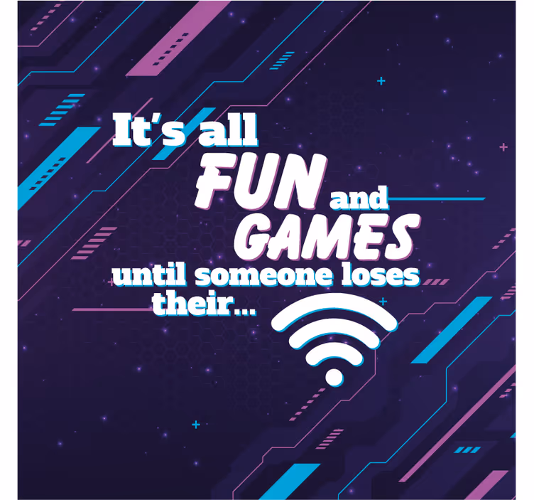 Rolgordijn kantoor funny joke wifi - TenStickers