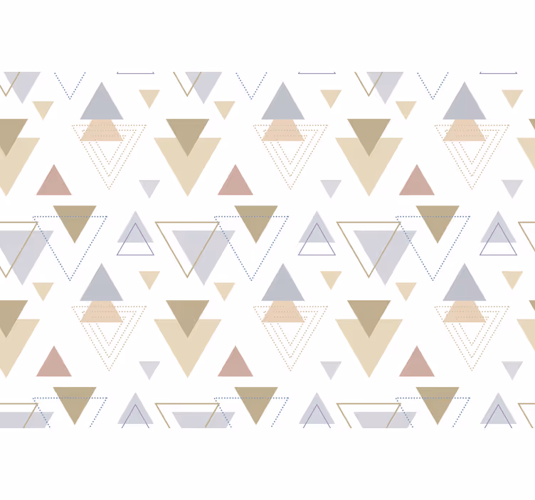 Rolgordijn kantoor geometrisch blauw en geel nordic stijl - TenStickers