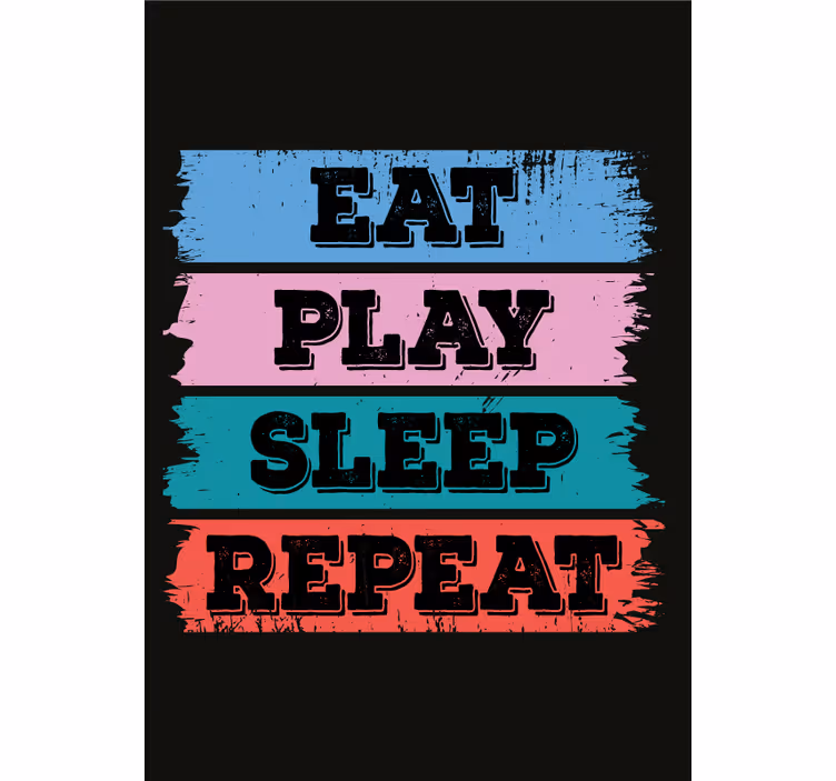 Rolgordijn tienerkamer game eten slapen - TenStickers