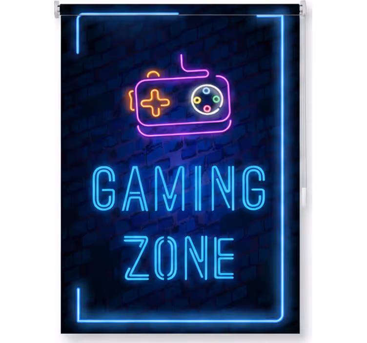 Rolgordijn tienerkamer gaming zone - TenStickers