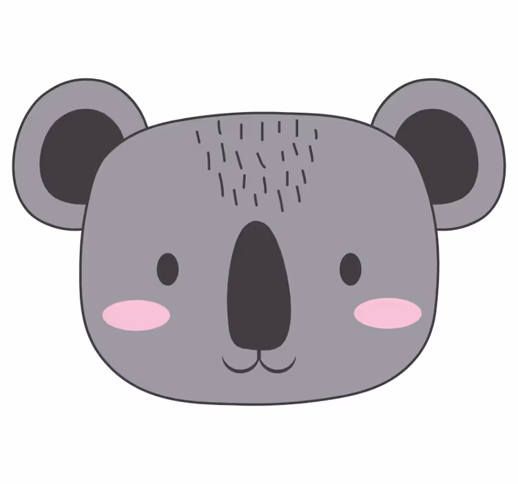 Rolgordijn grappig koala gezicht vinyl kleed - TenStickers