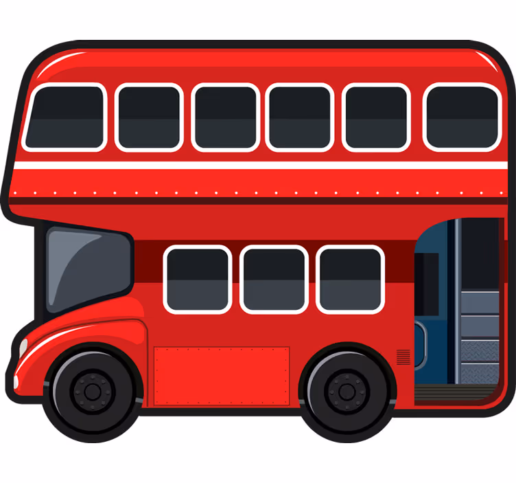 Rolgordijn grappig londen bus - TenStickers