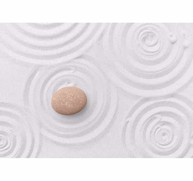 Zen rolgordijn beeld van een druppel in het zand - TenStickers