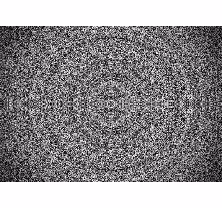 Zen rolgordijn grijstinten mandala - TenStickers
