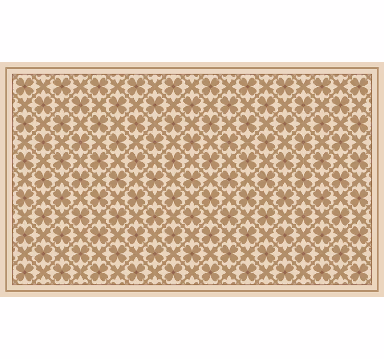 Bruin rolgordijn vintage beige vierkant patroon - TenStickers