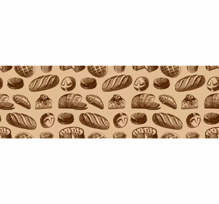 Bruin rolgordijn bakery design - TenStickers