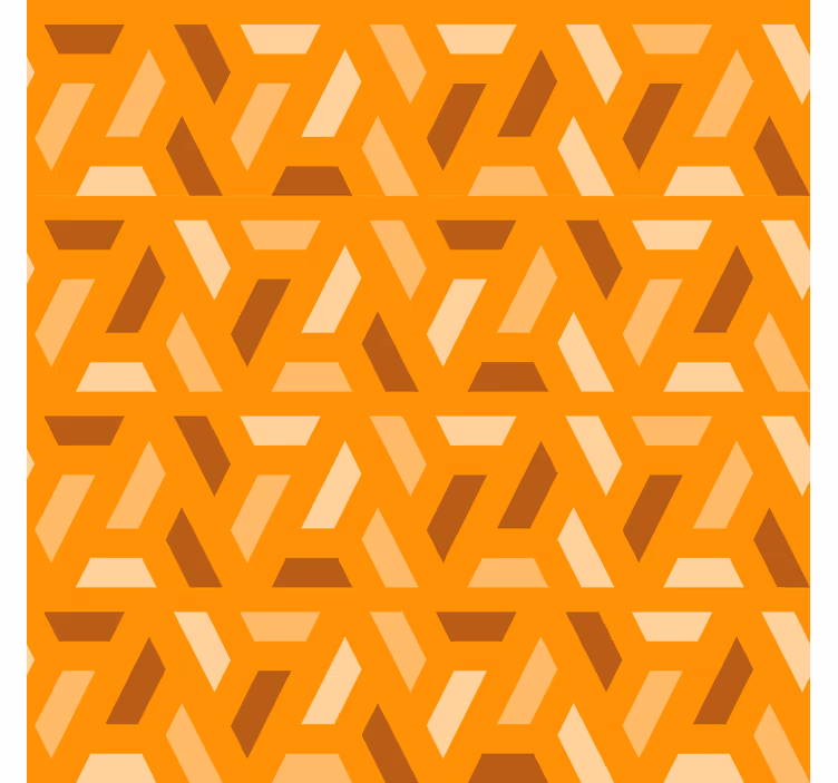 Rolgordijn oranje modern geometrisch - TenStickers