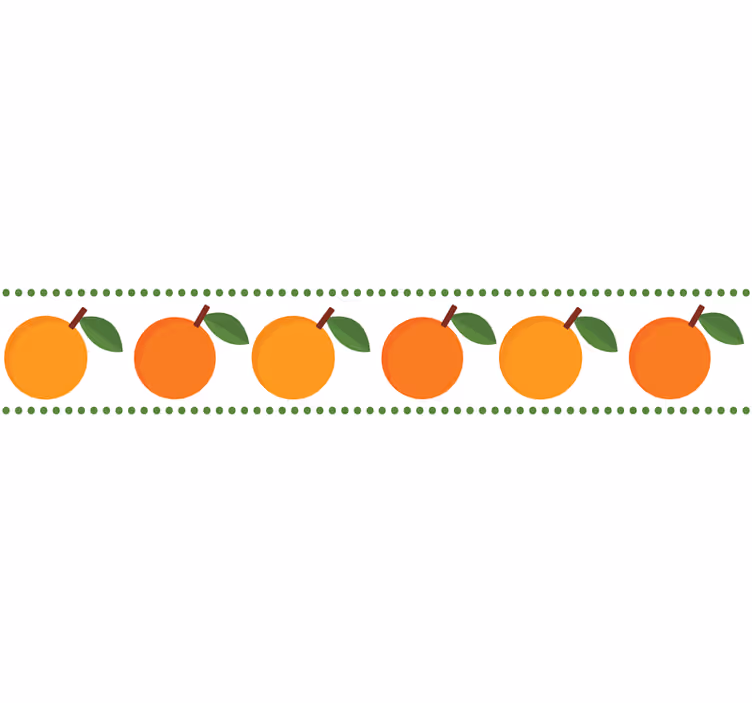 Rolgordijn oranje elegante oranje rand - TenStickers