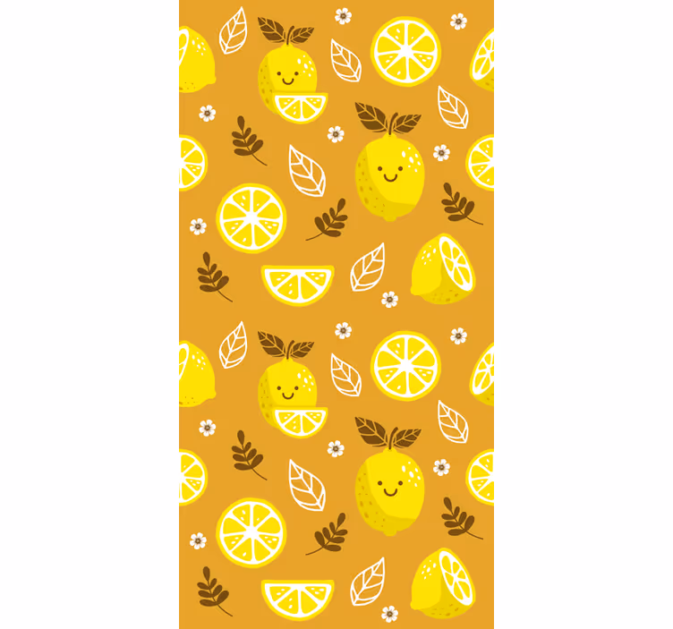 Rolgordijn oranje met smiling lemons samsung - TenStickers