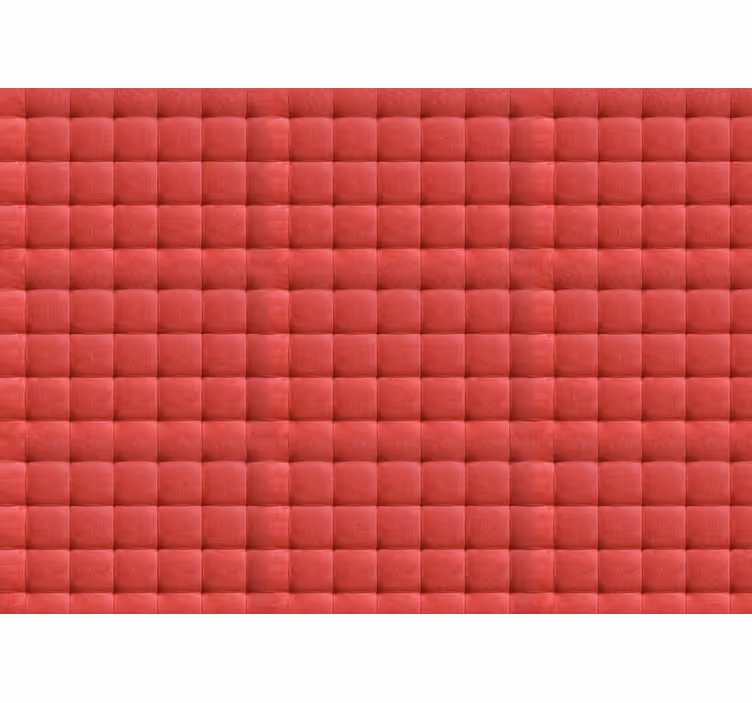 Rolgordijn rood met rode leren padding - TenStickers