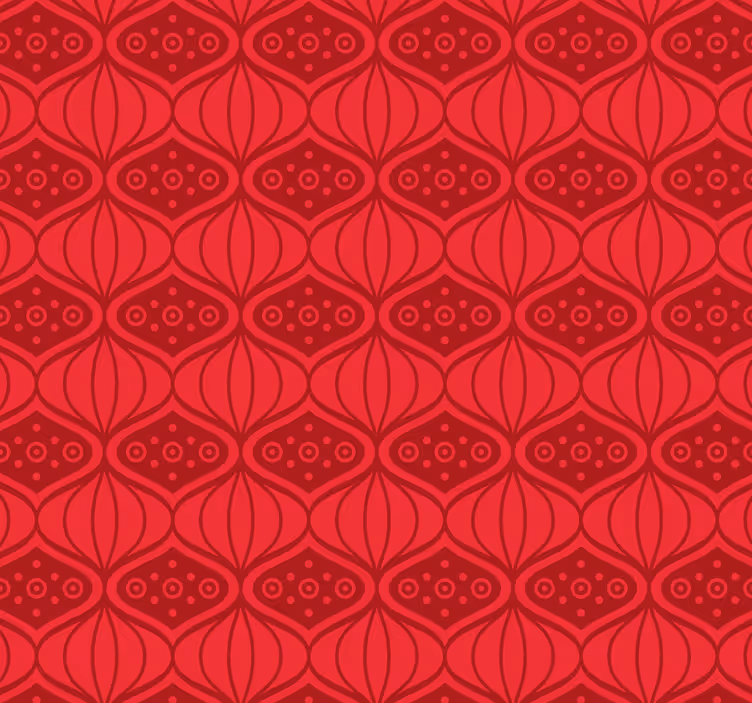 Rolgordijn rood in oosterse stijl - TenStickers