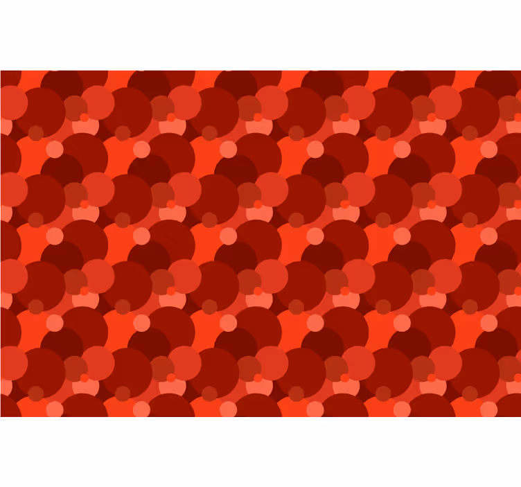 Rolgordijn rood modern cirkels patroon - TenStickers