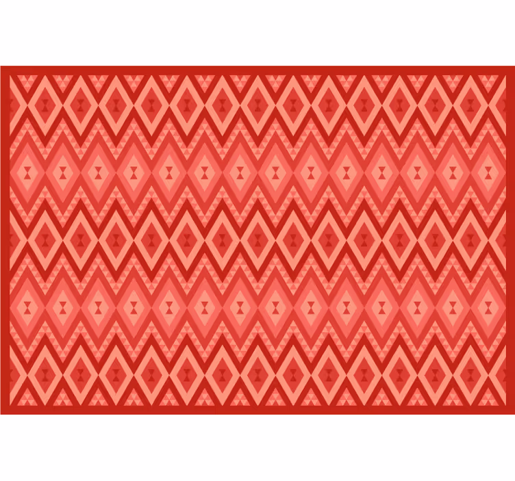 Rolgordijn rood etnisch vintage design - TenStickers