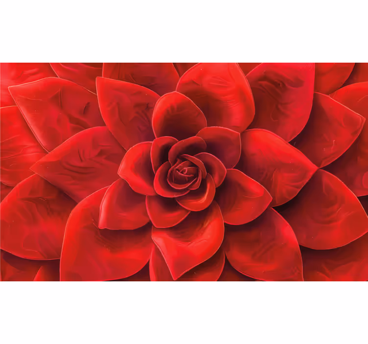 Rolgordijn rood met bloemenblad ontwerp - TenStickers