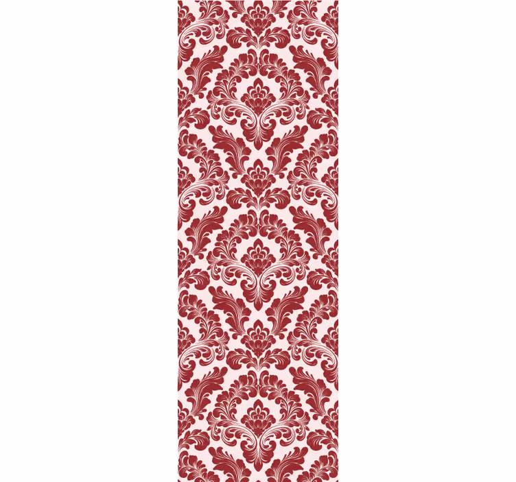 Rolgordijn rood blockprint - TenStickers
