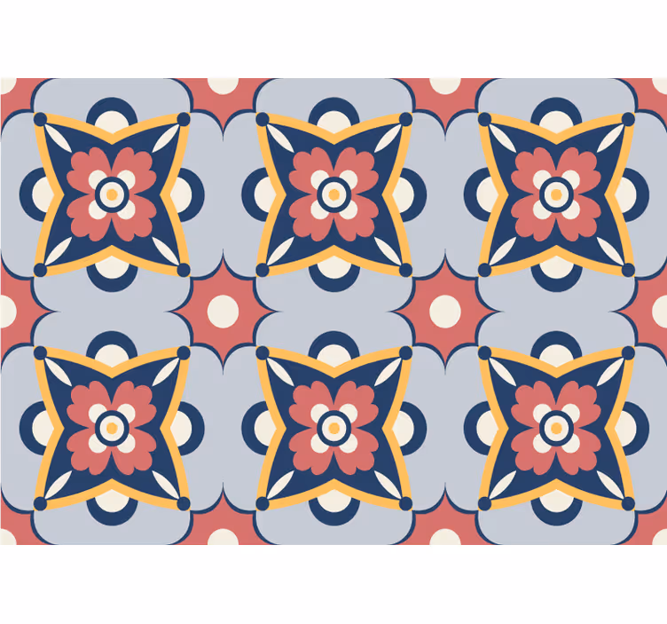 Rolgordijn buitenshuis zuidelijk kleurrijk patroon - TenStickers